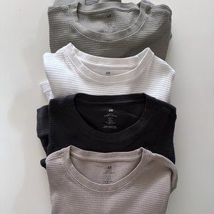 H&M Men's waffle shirts size Large Lot of 4